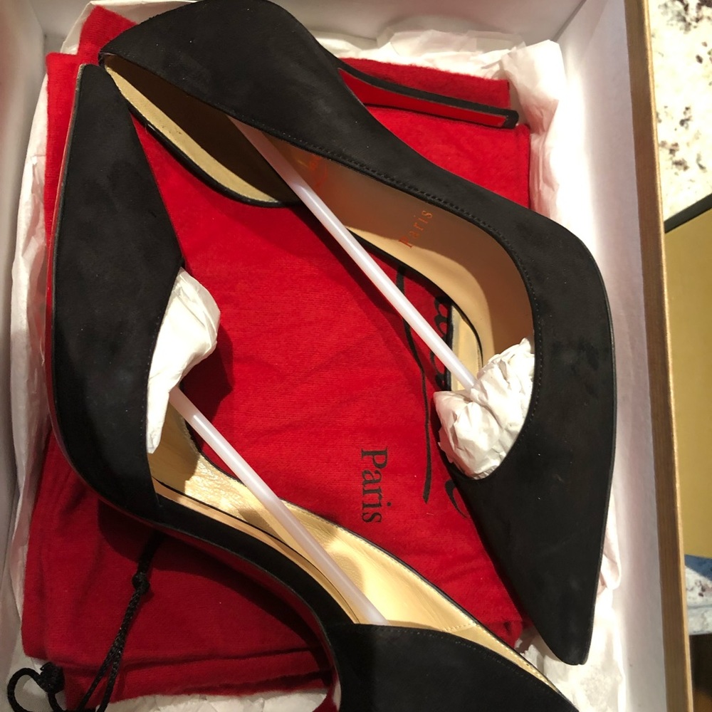 Christian louboutin 100mm black pumps
